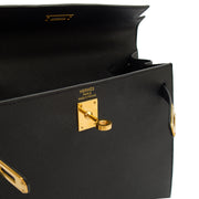 Picture of Hermes Top Handle Kelly 25 in Black, Epsom Leather