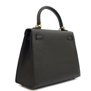 Picture of Hermes Top Handle Kelly 25 in Black, Epsom Leather