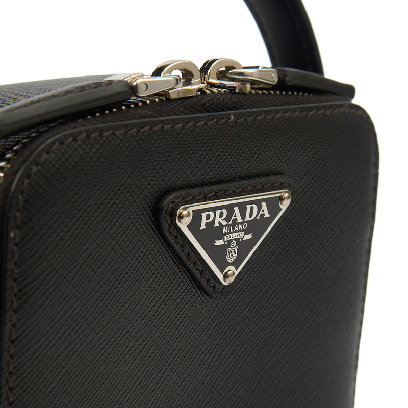 Picture of Prada Cross Body Brique - Small in Black, Saffiano Leather