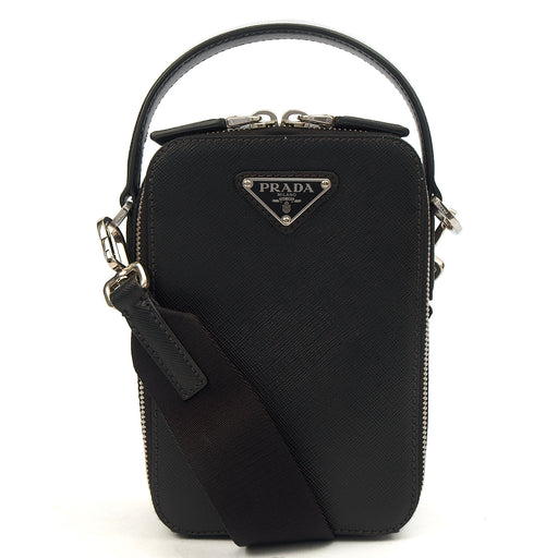 Picture of Prada Cross Body Brique - Small in Black, Saffiano Leather