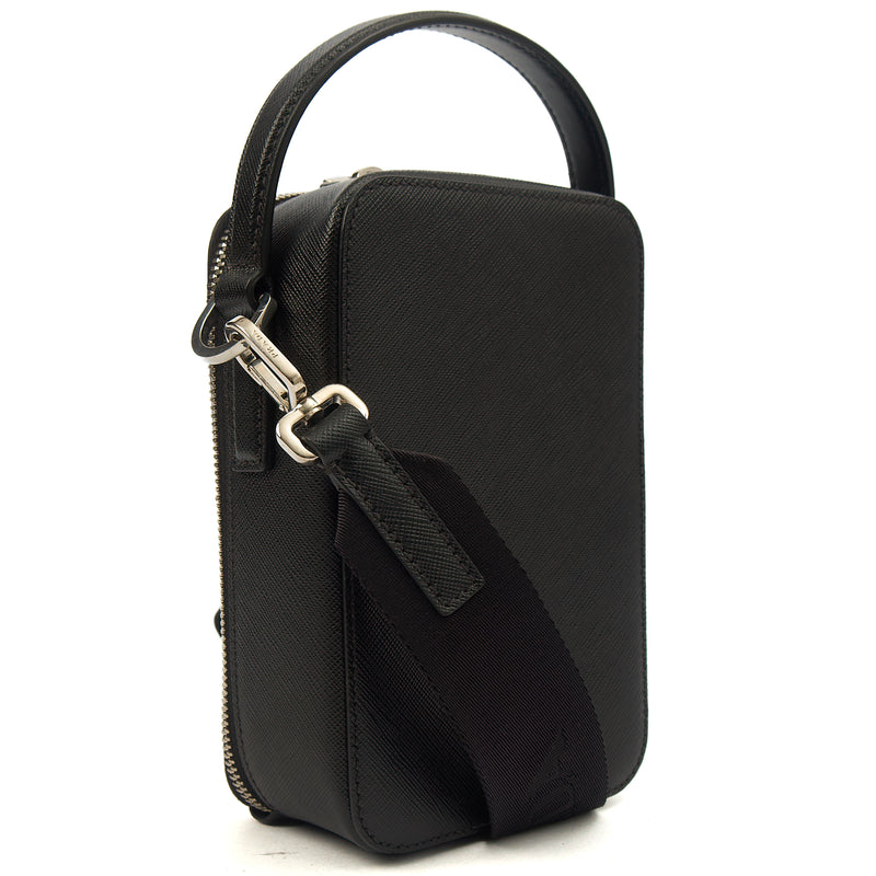 Picture of Prada Cross Body Brique - Small in Black, Saffiano Leather