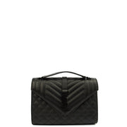Picture of Saint Laurent Shoulder Bag Envelope - Medium in Black, Leather