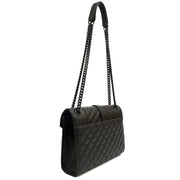 Picture of Saint Laurent Shoulder Bag Envelope - Medium in Black, Leather
