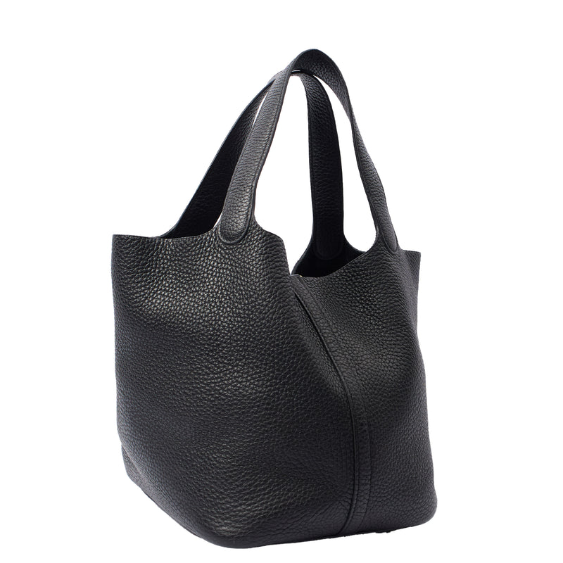 Picture of Hermes Tote Picotin 22 in Black, Clemence Leather