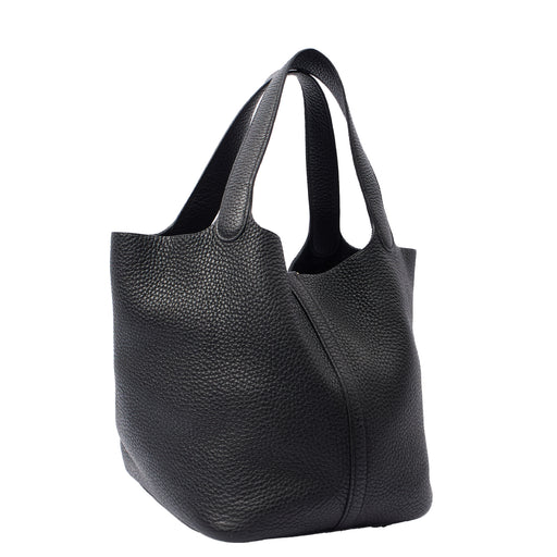 Picture of Hermes Tote Picotin 22 in Black, Clemence Leather