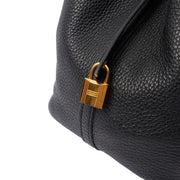 Picture of Hermes Tote Picotin 22 in Black, Clemence Leather