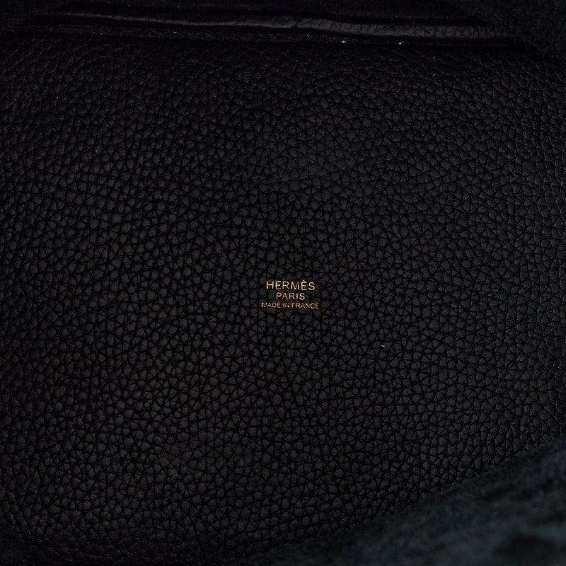 Picture of Hermes Tote Picotin 22 in Black, Clemence Leather