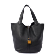Picture of Hermes Tote Picotin 22 in Black, Clemence Leather