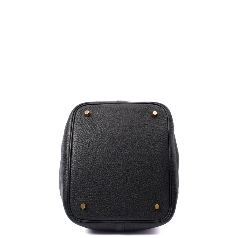 Picture of Hermes Tote Picotin 22 in Black, Clemence Leather