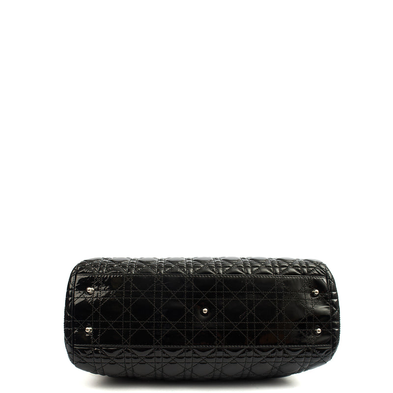 Picture of Christian Dior Tote Soft Cannage Shopper in Black, Patent Leather