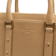 Picture of Aspinal of London Top Handle Marylebone Tote - Large in Neutral, Leather