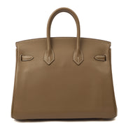 Picture of Hermes Tote Birkin 25 in Etoupe, Swift (Gulli35) Leather