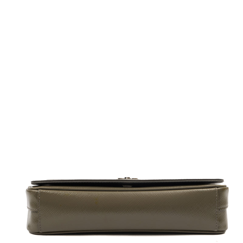 Picture of Prada Shoulder Bag Saffiano Crossbody - Mini in Green, Leather