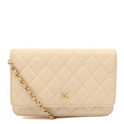 Picture of Chanel Cross Body Wallet on Chain in Neutral, Caviar Leather