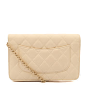 Picture of Chanel Cross Body Wallet on Chain in Neutral, Caviar Leather