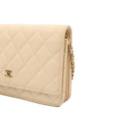 Picture of Chanel Cross Body Wallet on Chain in Neutral, Caviar Leather