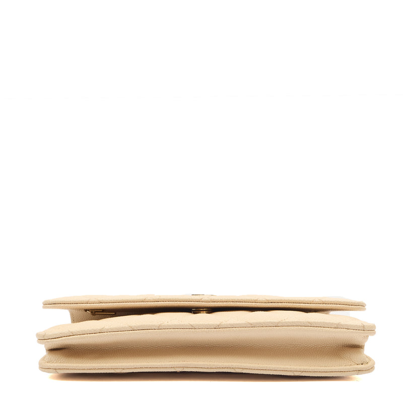 Picture of Chanel Cross Body Wallet on Chain in Neutral, Caviar Leather