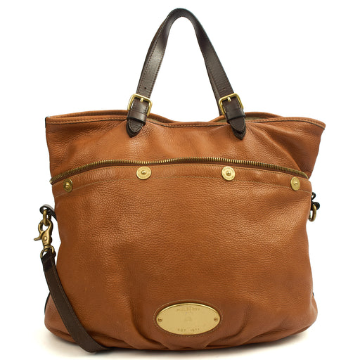 Picture of Mulberry Tote Mitzy Tote in Oak, Calfskin Leather