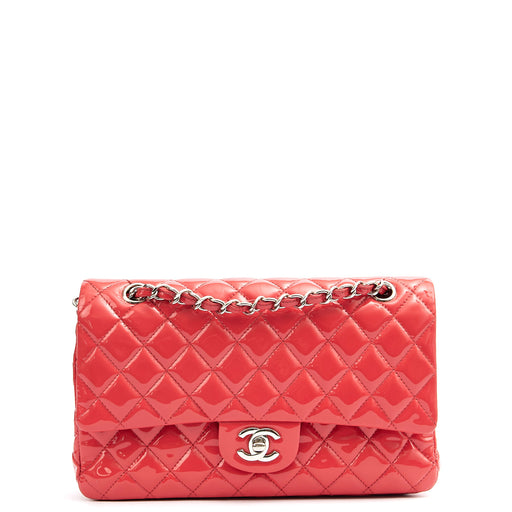 Picture of Chanel Shoulder Bag Classic Double Flap - Medium in Pink, Patent Leather