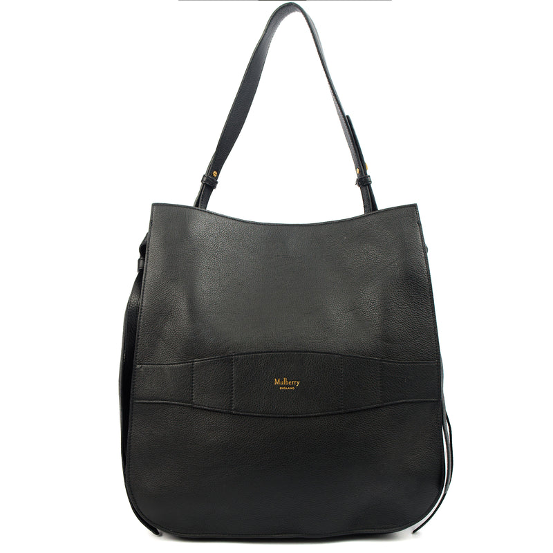 Picture of Mulberry Tote Amberley Hobo in Black, Calfskin Leather