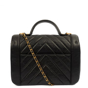 Picture of Chanel Top Handle Coco Top Handle in Black, Crinkled Calfskin Leather