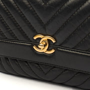 Picture of Chanel Top Handle Coco Top Handle in Black, Crinkled Calfskin Leather