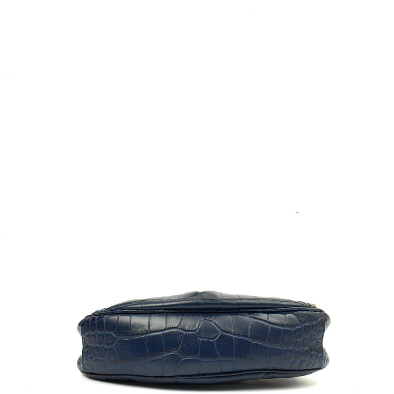 Picture of Balenciaga Shoulder Bag Le Cagole XS in Navy, Exotic Effect Leather