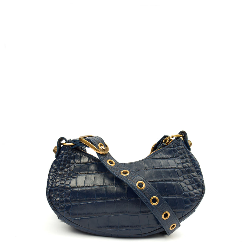 Picture of Balenciaga Shoulder Bag Le Cagole XS in Navy, Exotic Effect Leather