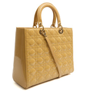 Picture of Christian Dior Tote Lady Dior - Large in Neutral, Patent Leather