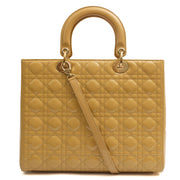 Picture of Christian Dior Tote Lady Dior - Large in Neutral, Patent Leather