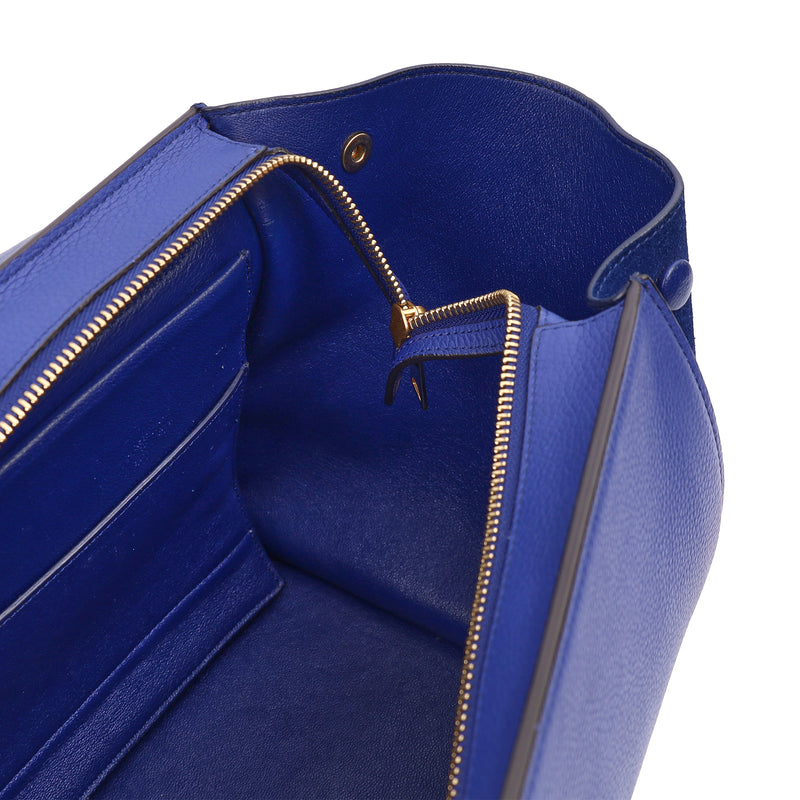 Picture of Celine Cross Body Trapeze - Small in Blue, Leather