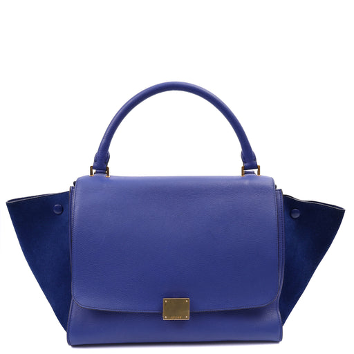 Picture of Celine Cross Body Trapeze - Small in Blue, Leather