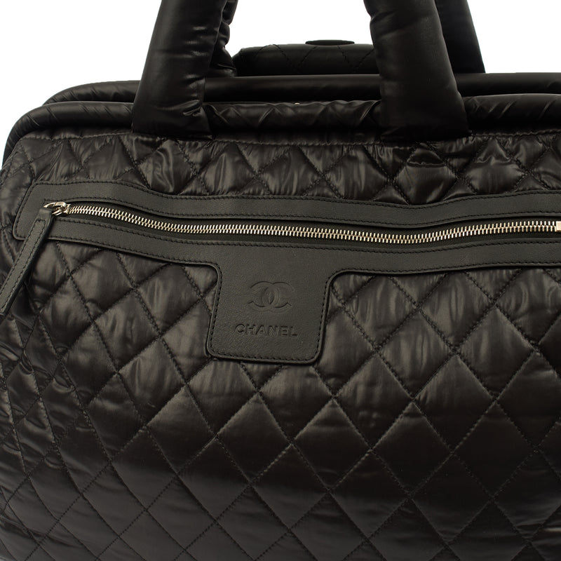 Picture of Chanel Wheeled Coco Cocoon in Black, Fabric