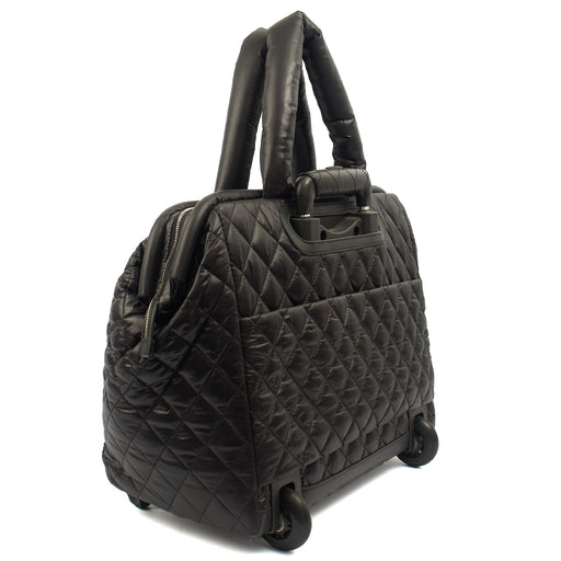 Picture of Chanel Wheeled Coco Cocoon in Black, Fabric