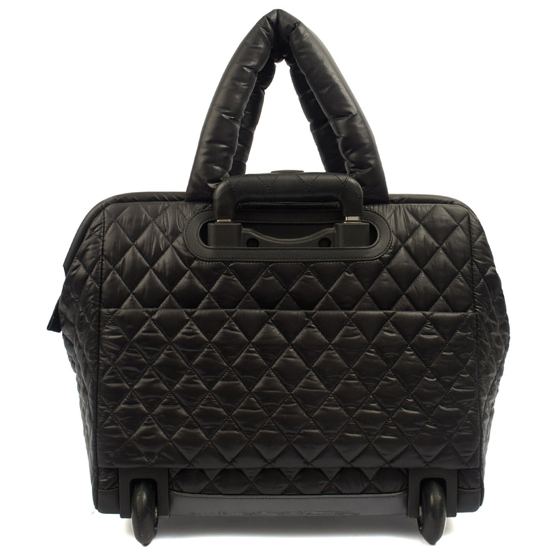 Picture of Chanel Wheeled Coco Cocoon in Black, Fabric