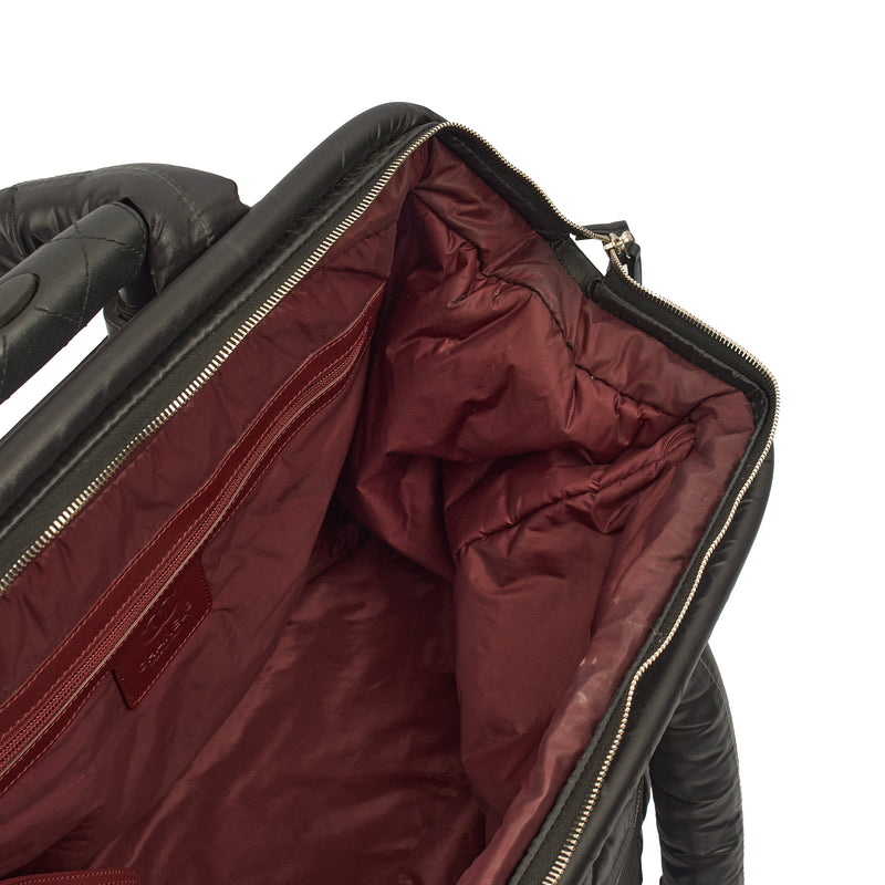 Picture of Chanel Wheeled Coco Cocoon in Black, Fabric