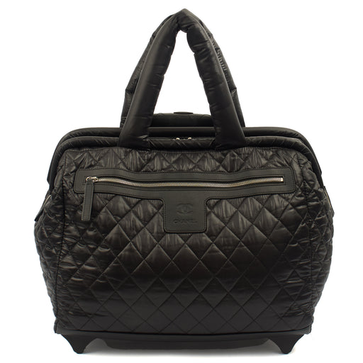 Picture of Chanel Wheeled Coco Cocoon in Black, Fabric