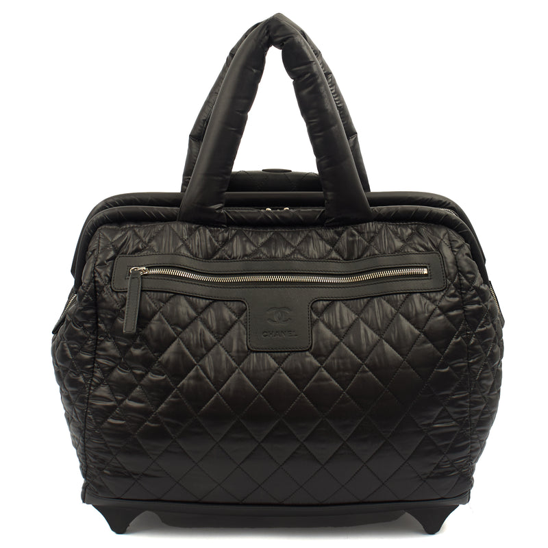 Picture of Chanel Wheeled Coco Cocoon in Black, Fabric