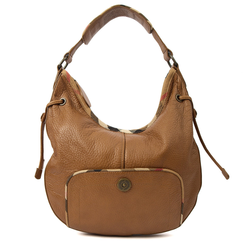 Picture of Burberry Shoulder Bag Hobo in Brown, Leather