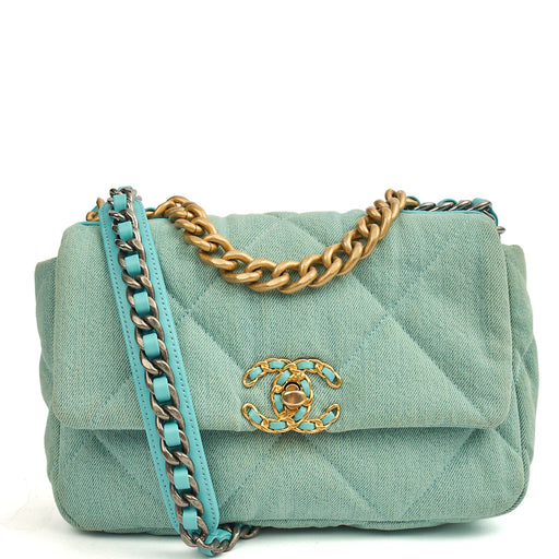 Picture of Chanel Cross Body Chanel 19 in Blue, Canvas