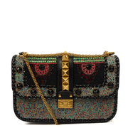 Picture of Valentino Shoulder Bag Glam Lock - Medium in Black, Calfskin