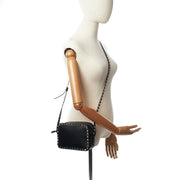 Picture of Valentino Cross Body Rockstud Crossbody Bag - Small in Black, Calfskin