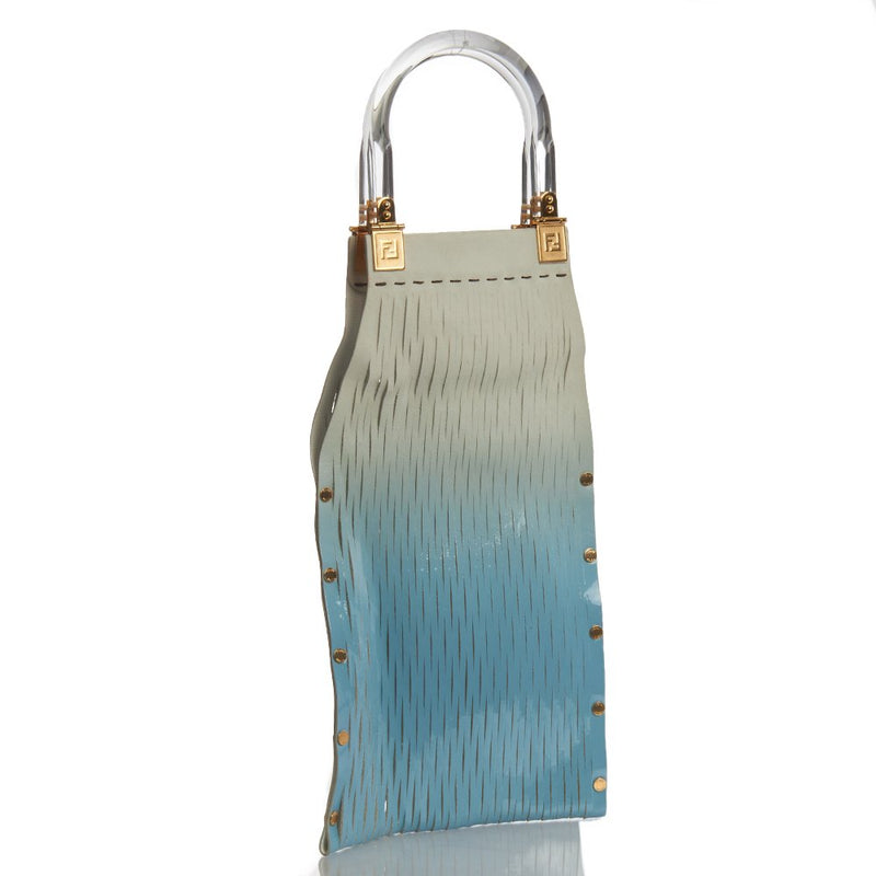 Picture of Fendi Tote Shoulder Bag in Blue, Leather