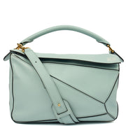 Picture of Loewe Cross Body Puzzle - Medium in Blue, Leather