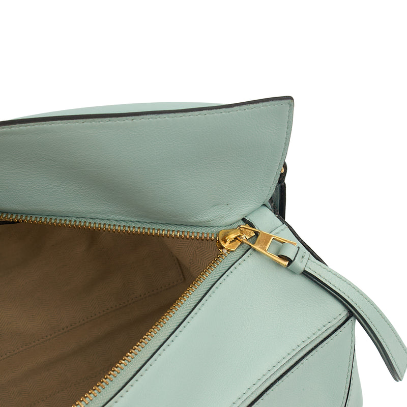Picture of Loewe Cross Body Puzzle - Medium in Blue, Leather