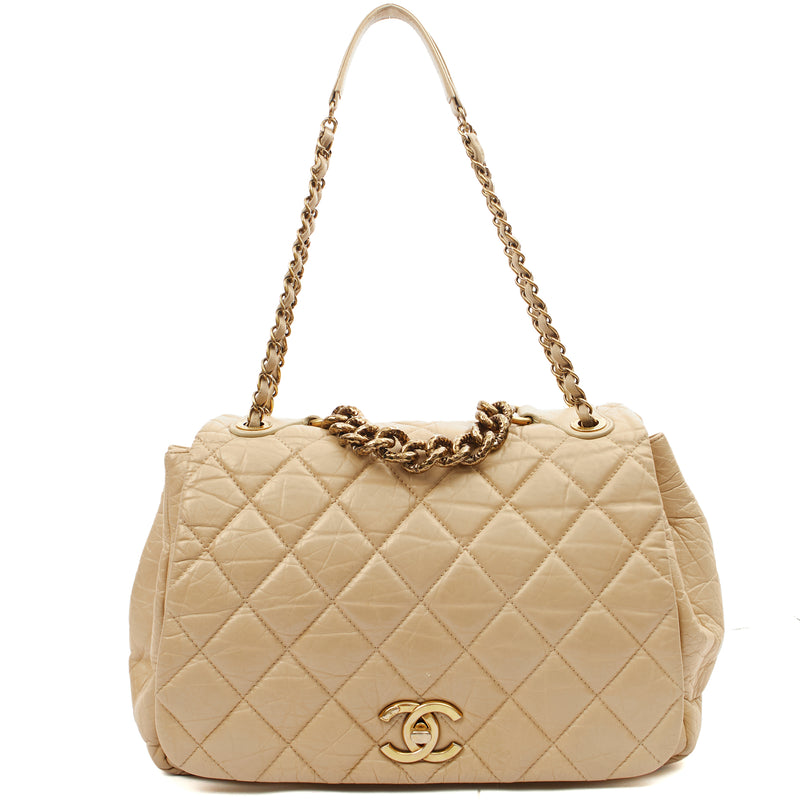 Picture of Chanel Shoulder Bag Chain Flap Bag in Neutral, Calfskin Leather