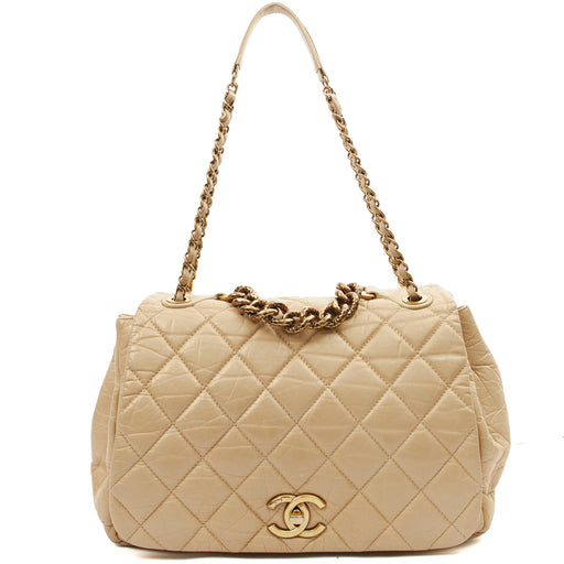 Picture of Chanel Shoulder Bag Chain Flap Bag in Neutral, Calfskin Leather