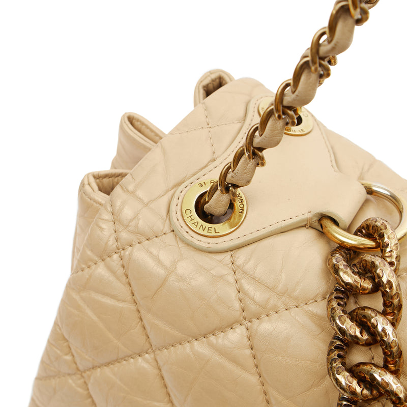 Picture of Chanel Shoulder Bag Chain Flap Bag in Neutral, Calfskin Leather