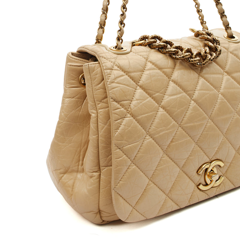 Picture of Chanel Shoulder Bag Chain Flap Bag in Neutral, Calfskin Leather