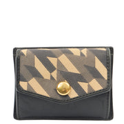Picture of Mulberry Card Holder Wallet in Black M Jacquard, Calfskin Leather